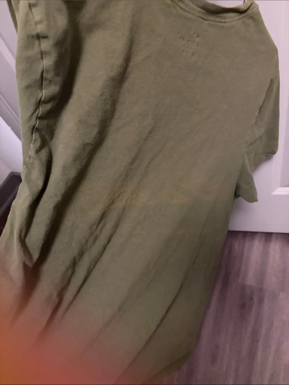 Nike Olive Green T-Shirt with Blue Graphic